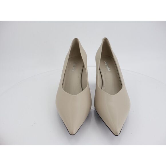 Jeffrey Campbell Women's Hourglass Pointed Toe Pumps Size 11 Beige Leather - Picture 2 of 13